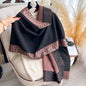 Cashmere Plaid  Scarf Winter Women Pashmina Shawls Warm Blanket Wraps Female Thick Scarves Bufanda Scarves