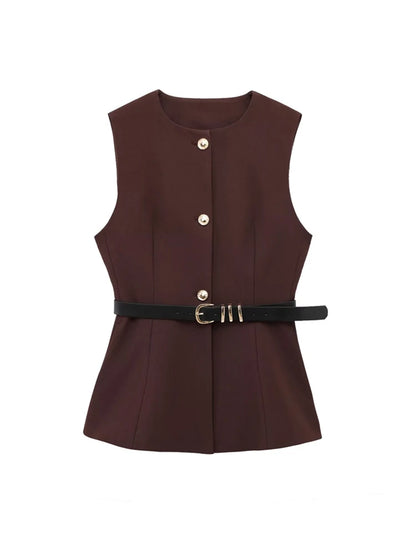 Long Waistcoat with Belt