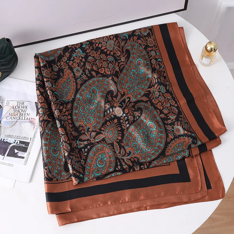 Scarf Polyester Material Smooth Scarf Soft Shawl