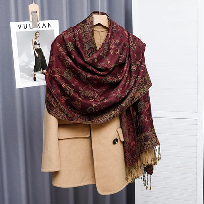 Pashmina Chale Dame Enveloppement Chaud Hiver Foulards Femme
