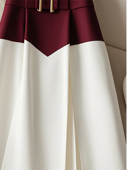 French Red White skirt