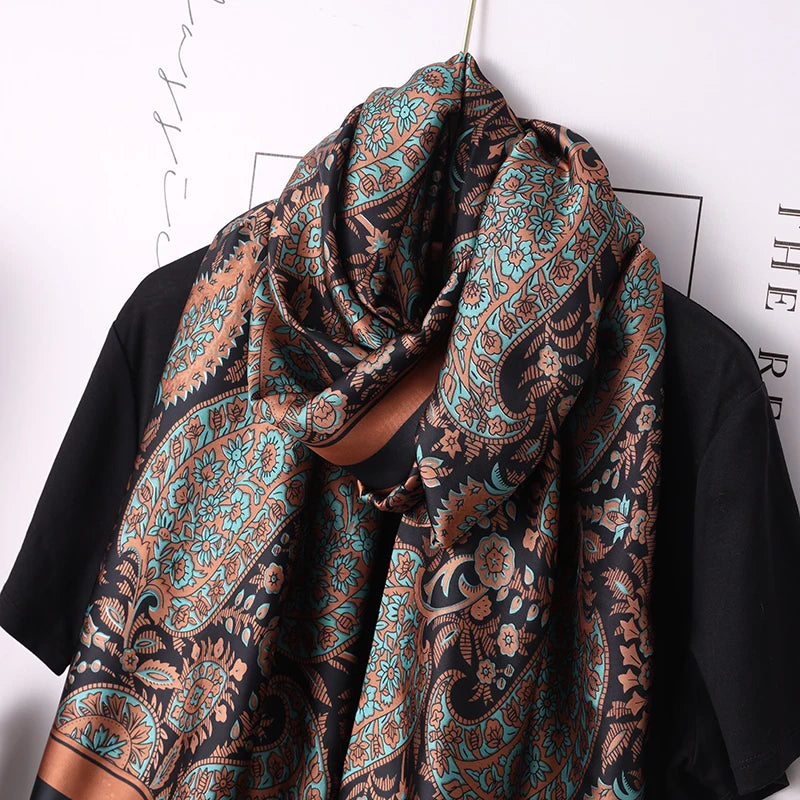 Scarf Polyester Material Smooth Scarf Soft Shawl