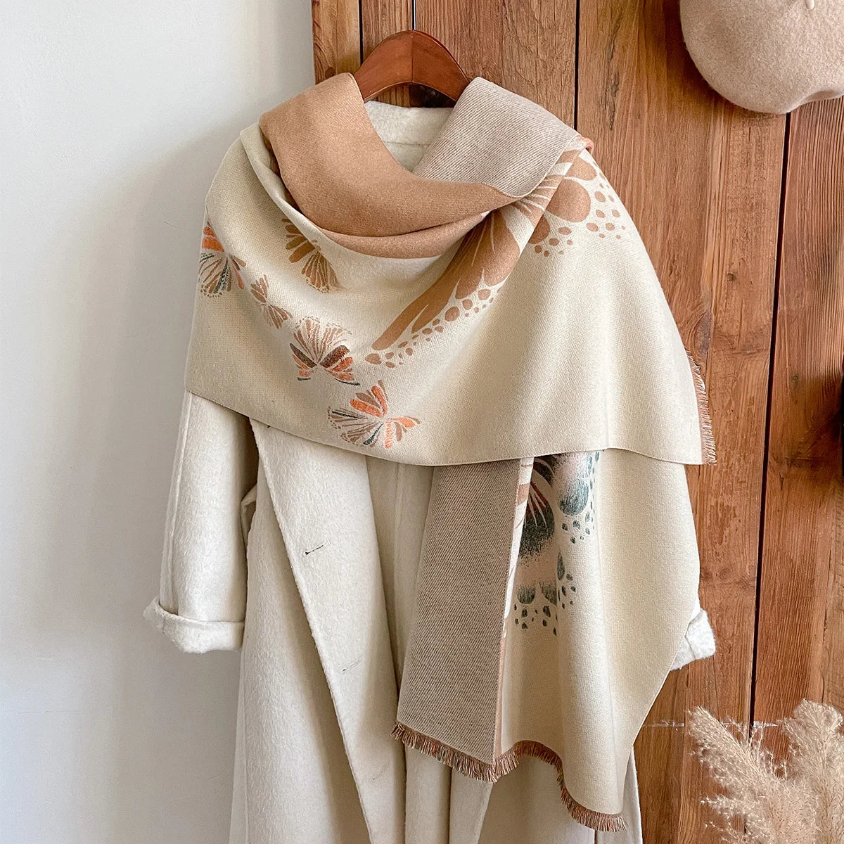 Thick Warm Scarf Women Cashmere Shawl and Wraps Pashmina