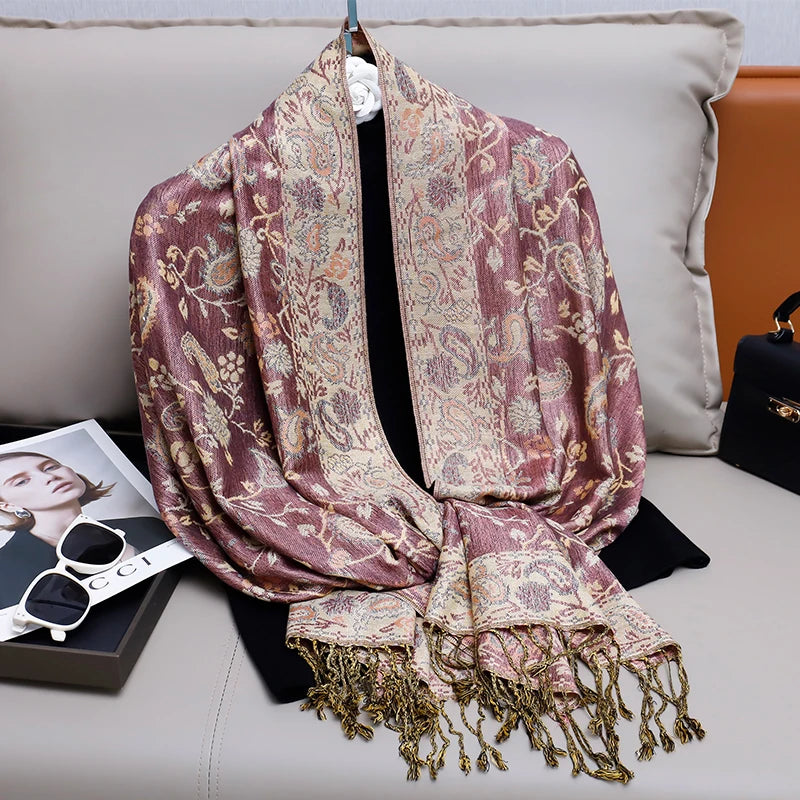 Pashmina Chale Dame Enveloppement Chaud Hiver Foulards Femme