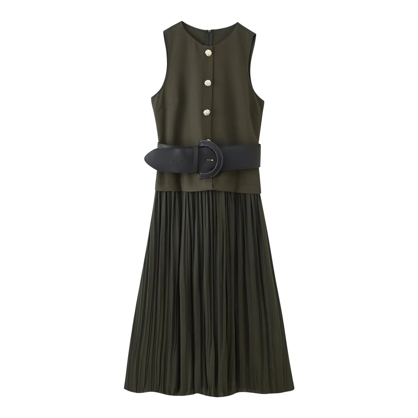 Pleated Long Dress