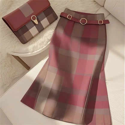 Printed Skirts With Belt