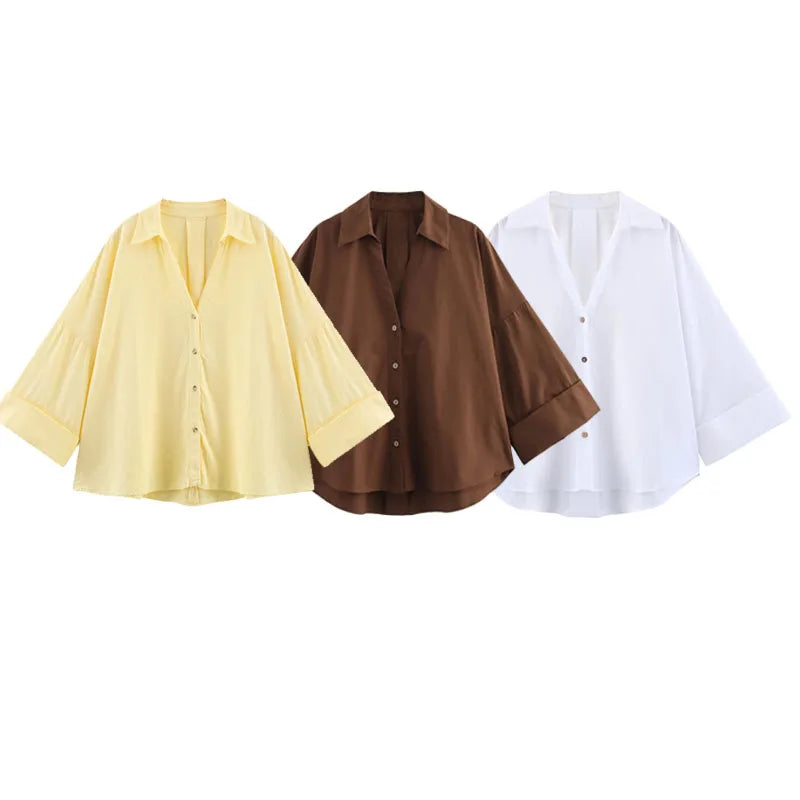 Blouses - Long Sleeve V-neck