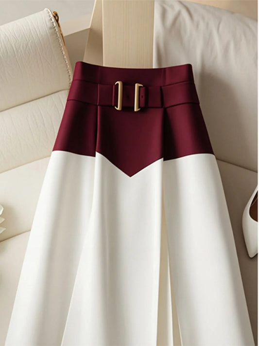 French Red White skirt