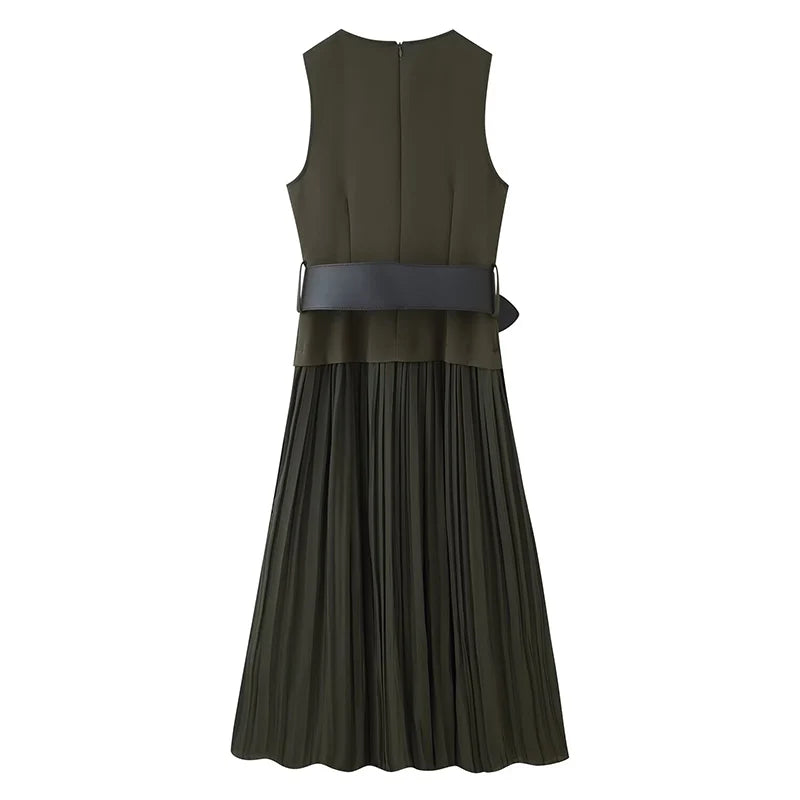 Pleated Long Dress