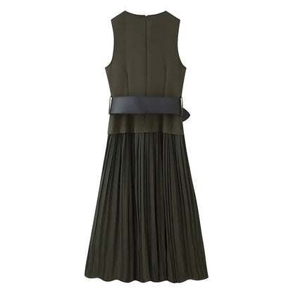 Pleated Long Dress
