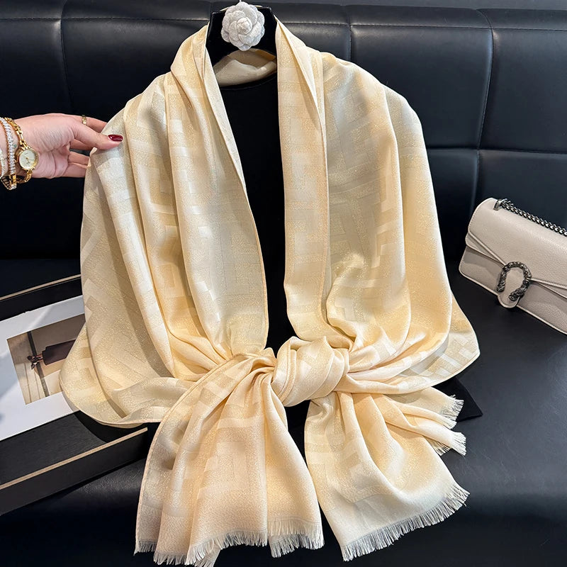 Scarf Fashion Geometry Print Scarves For Ladies Shawls And Wraps Pashmina