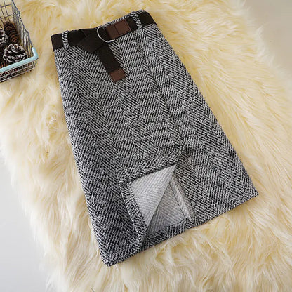 Retro Elastic High Waist  Straight Hip Knee Skirts