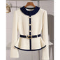 New Fashion Knit Coat Top with Waistline Luxury Outwear