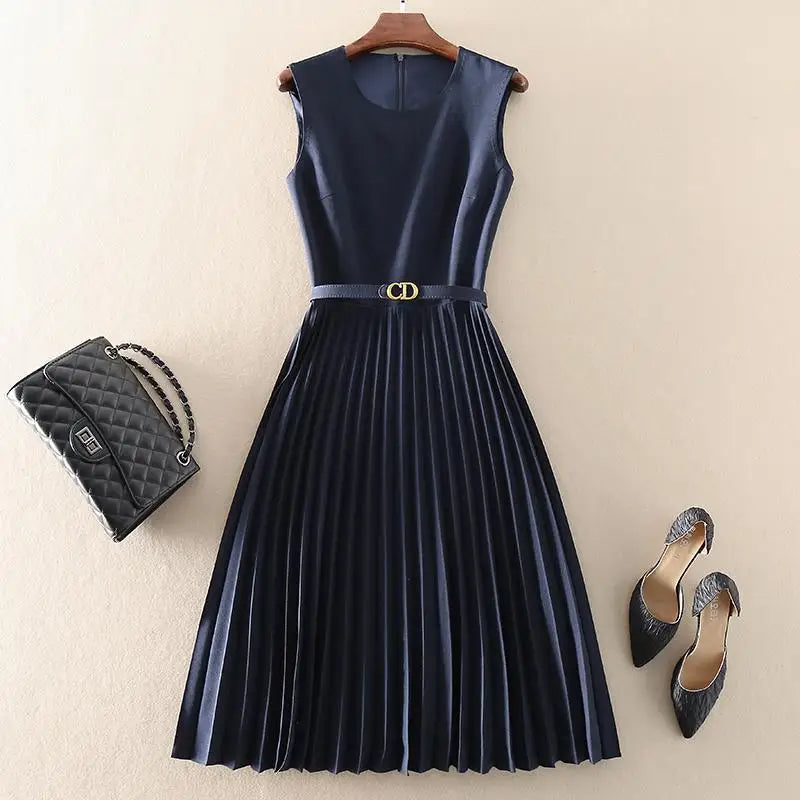 Pleated Skirt Corset Dress