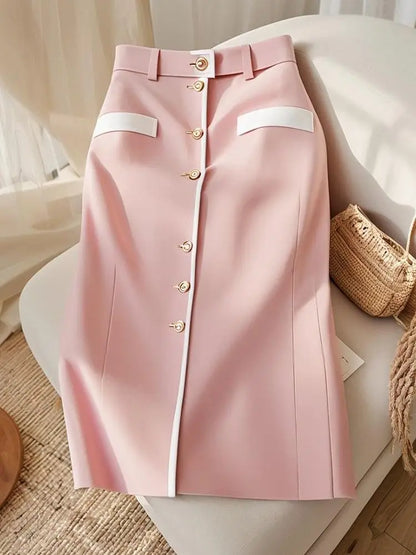 Pink Chic A-shaped Skirt