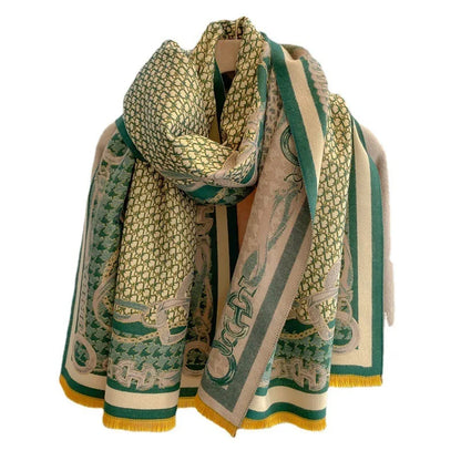 Cashmere Double-Sided JThick Warm Scarf