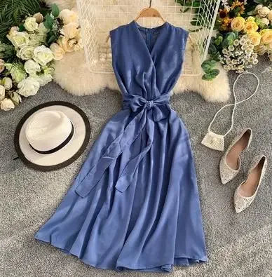 Slim Waist Long dress