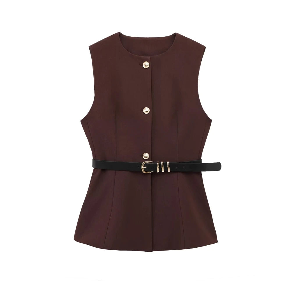 Long Waistcoat with Belt