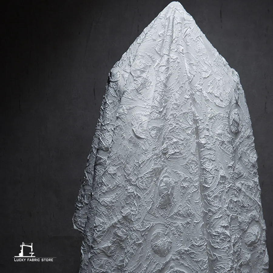 Black and white texture designer fabric