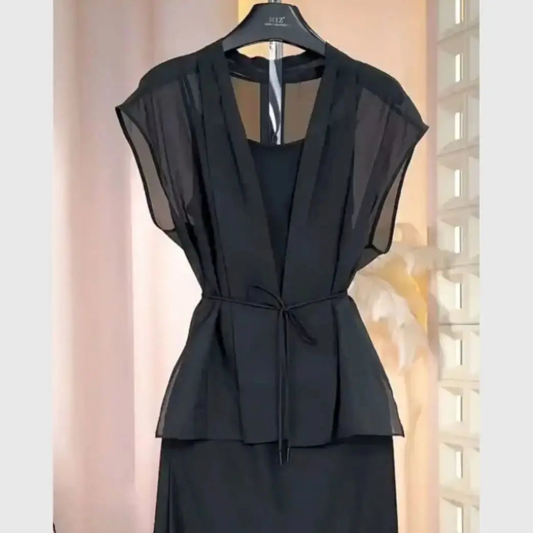 Elegant Black Suit 2-Piece Sets