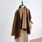 Women's Winter Wool Scarf - Long Warm Cashmere-Like Solid Color Pashmina Shawl, Wrap