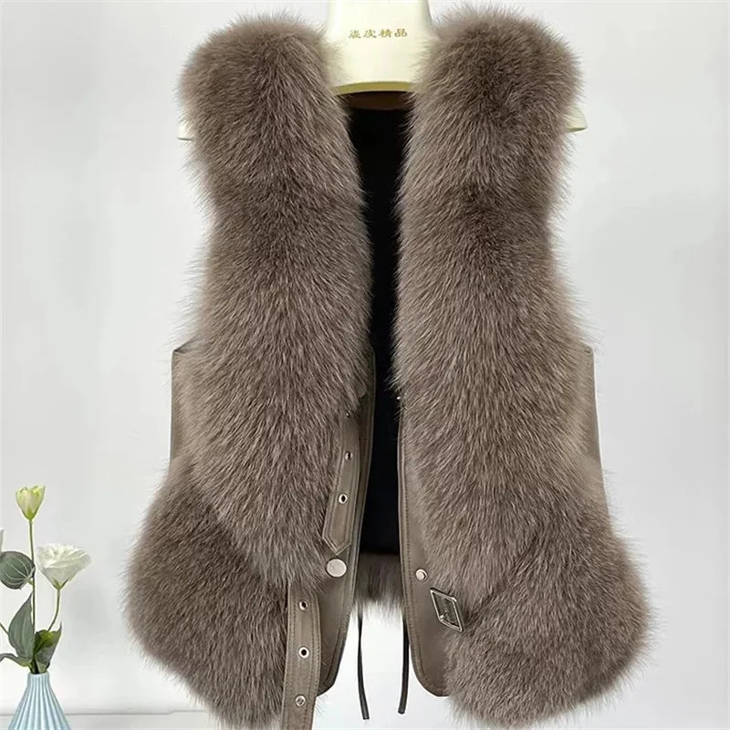 Synthetic Fur Vest Short Style
