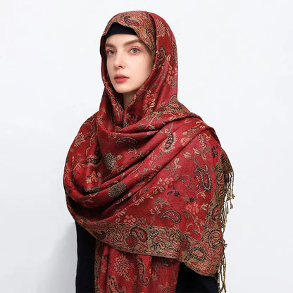 Pashmina Chale Dame Enveloppement Chaud Hiver Foulards Femme