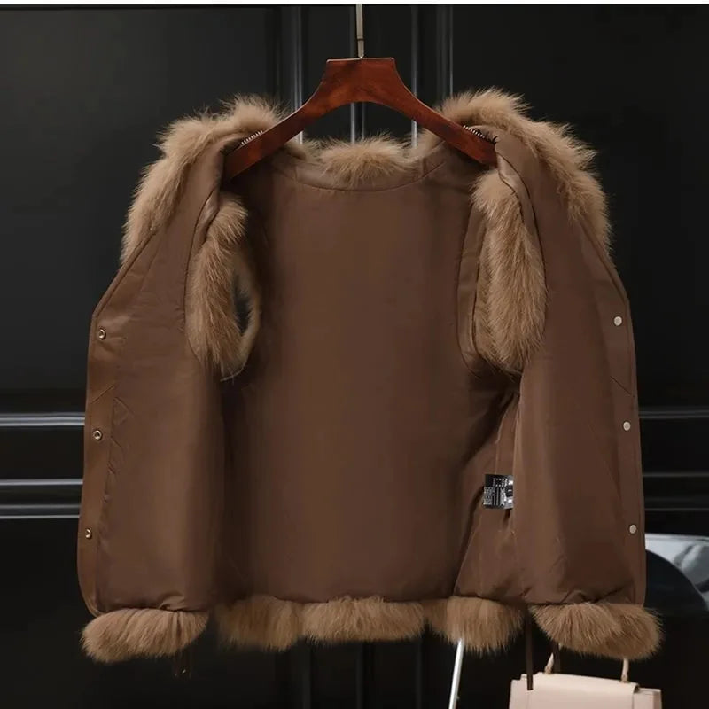 High Quality synthetic Fur Vest Jacket