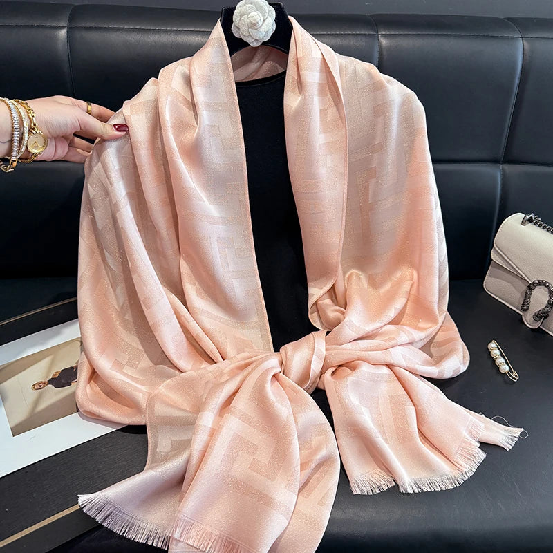 Scarf Fashion Geometry Print Scarves For Ladies Shawls And Wraps Pashmina