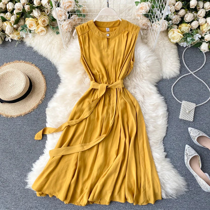 Casual Solid Sleeveless dress