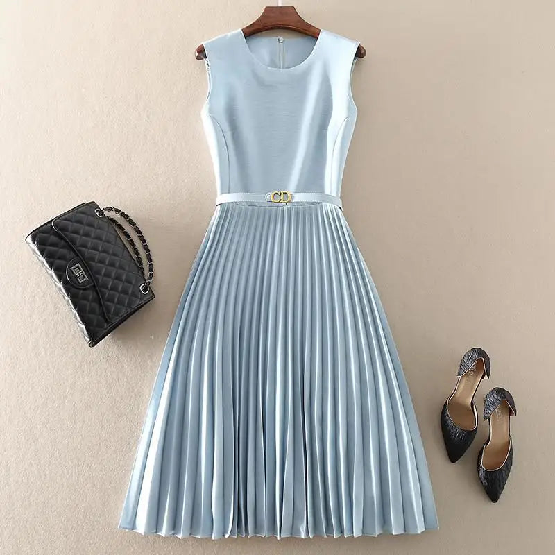 Pleated Skirt Corset Dress