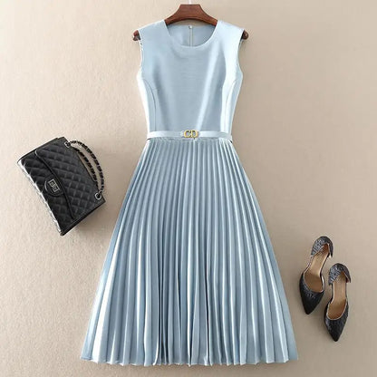 Pleated Skirt Corset Dress