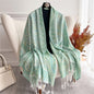 Scarf Cashmere Women Jacquard Pashmina Design Floral Female Thick Blanket Soft Bufanda Warm Shawl Poncho Stole