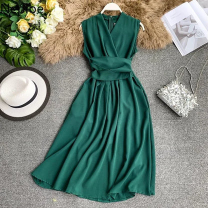 Slim Waist Long dress