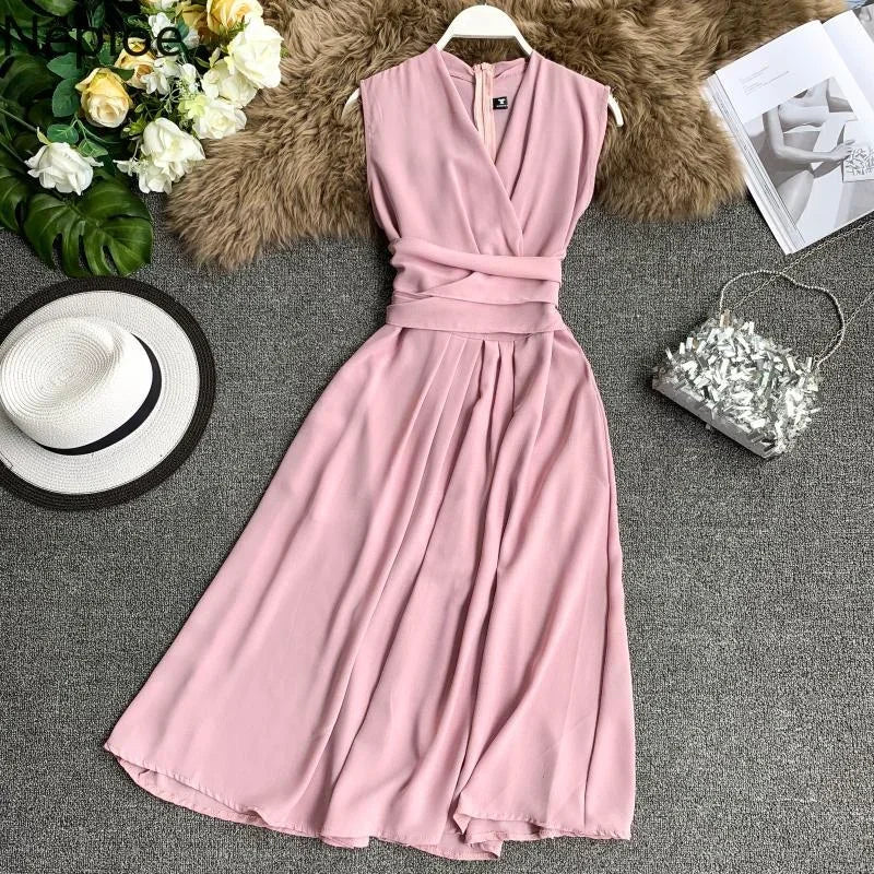 Slim Waist Long dress