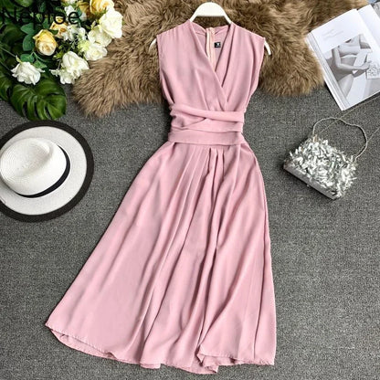 Slim Waist Long dress