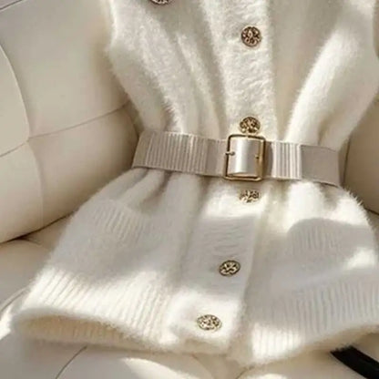 Stand-up Collar Knitted Thin Sleeveless Vest Top