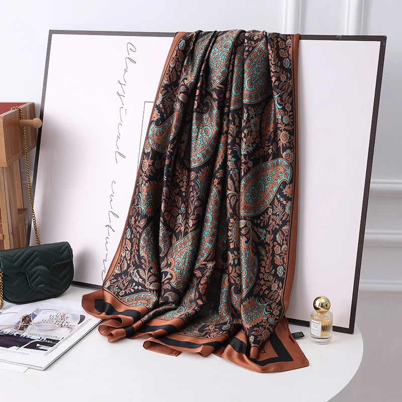 Scarf Polyester Material Smooth Scarf Soft Shawl