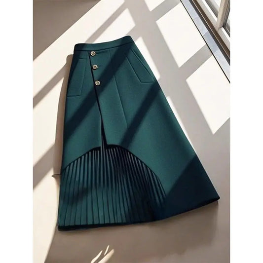 Patchwork long skirt